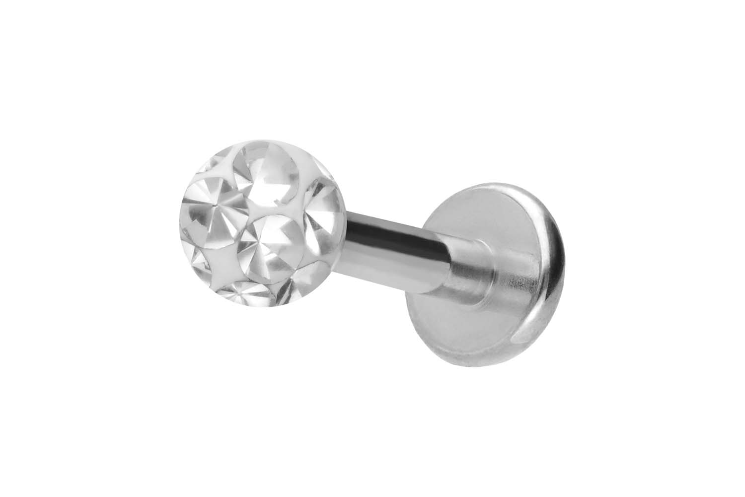 Titan Labret Piercing mit Innengewinde EPOXY-KUGEL